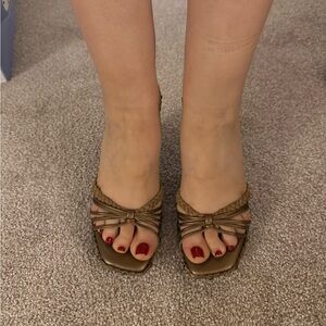 Steven By Steve Madden Bronze Strappy Sandals